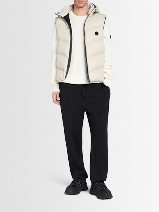 Moncler: Guersac nylon down vest - Agate Grey - men_1 | Luisa Via Roma