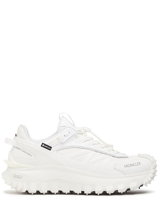 Moncler: Trailgrip GTX leather & mesh sneakers - women_0 | Luisa Via Roma