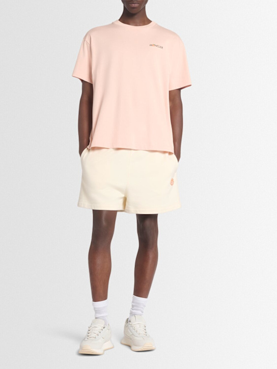 Moncler Genius: Moncler x Gilga Farm cotton t-shirt - Peach Pink - men_1 | Luisa Via Roma