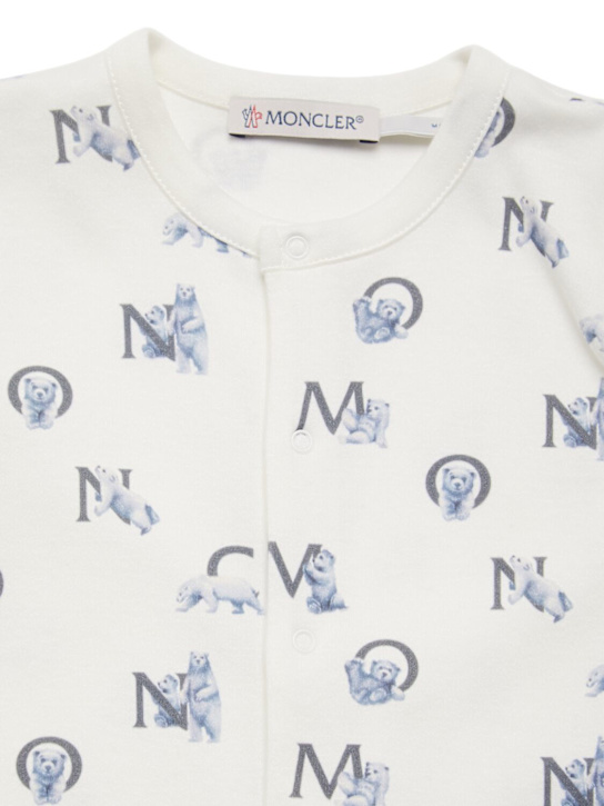 Moncler: Teddy bear logo cotton set - kids-boys_1 | Luisa Via Roma