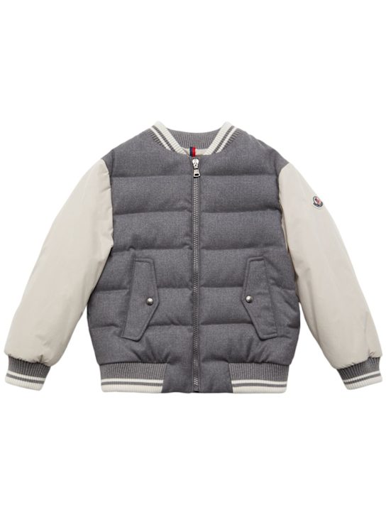 Moncler: Alvaro virgin wool down jacket - kids-boys_0 | Luisa Via Roma
