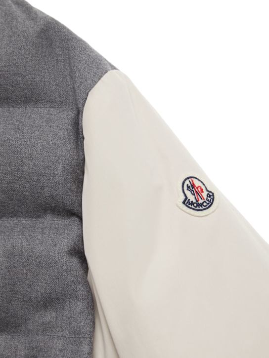 Moncler: Alvaro virgin wool down jacket - kids-boys_1 | Luisa Via Roma