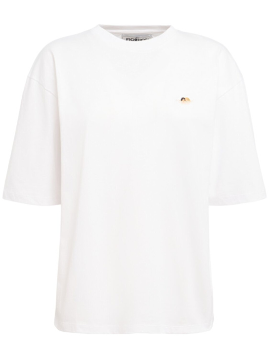 Fiorucci: Angel patch relaxed fit cotton t-shirt - women_0 | Luisa Via Roma
