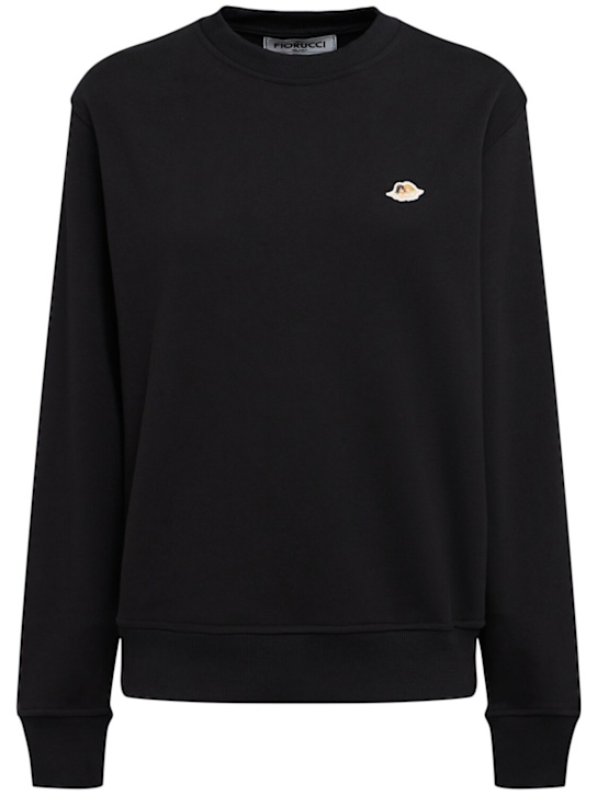 Fiorucci: Angel patch regular fit sweatshirt - ブラック - women_0 | Luisa Via Roma