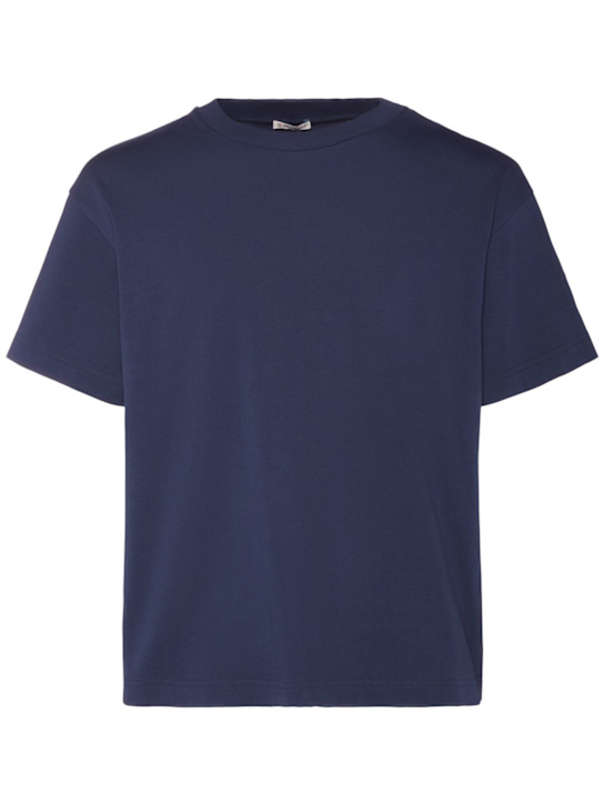 Moncler Genius: Moncler x Gilga Farm cotton t-shirt - Navy - men_0 | Luisa Via Roma
