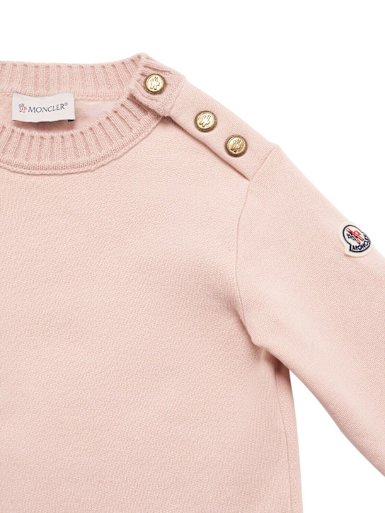 Moncler: Felpa vestito in cotone - kids-girls_1 | Luisa Via Roma