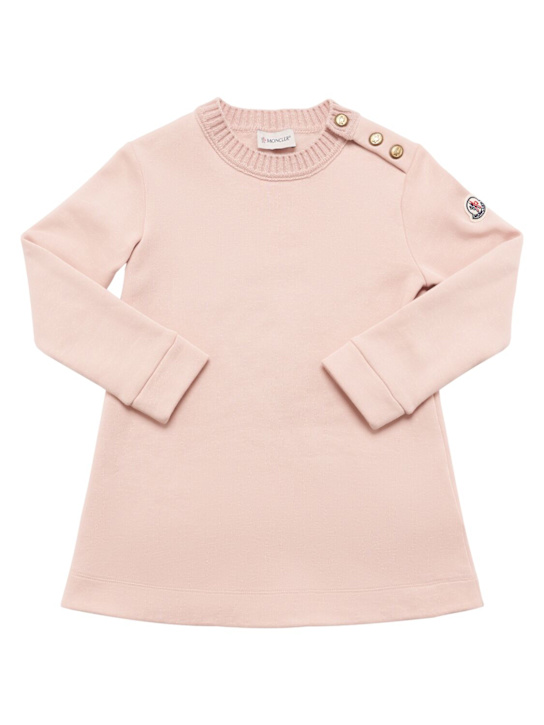 Moncler: Felpa vestito in cotone - kids-girls_0 | Luisa Via Roma