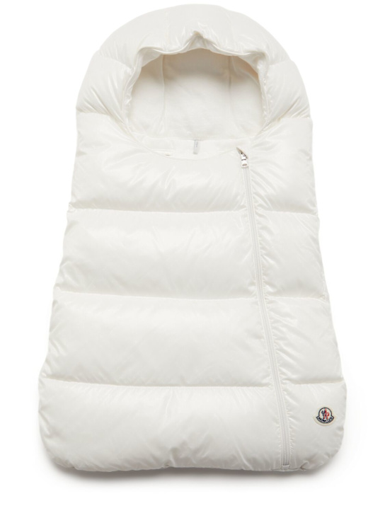 Moncler: Logo nylon down sleeping bag - kids-girls_0 | Luisa Via Roma