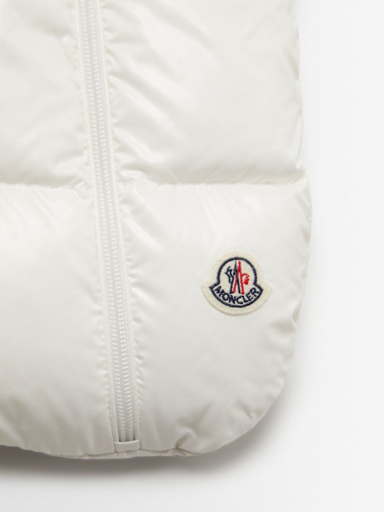 Moncler: Logo nylon down sleeping bag - kids-girls_1 | Luisa Via Roma