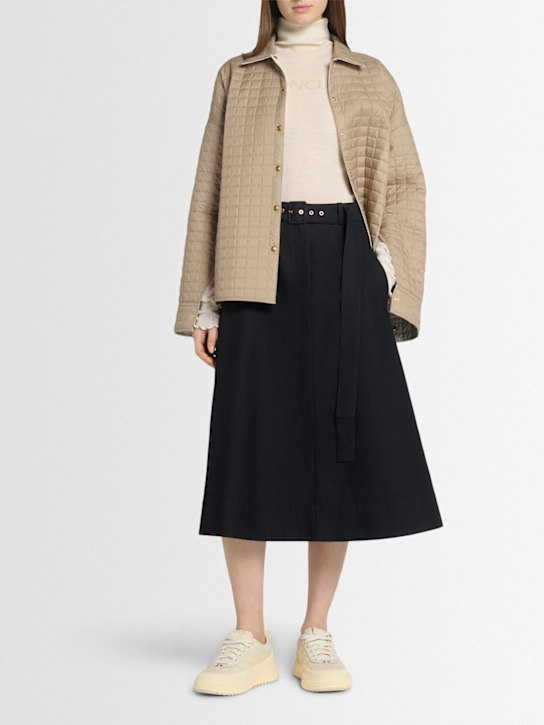 Moncler: Cotton midi skirt - women_1 | Luisa Via Roma