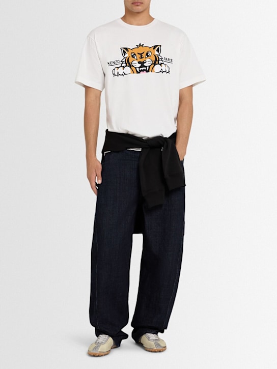 Kenzo Paris: Kenzo happy tiger oversize t-shirt - men_1 | Luisa Via Roma