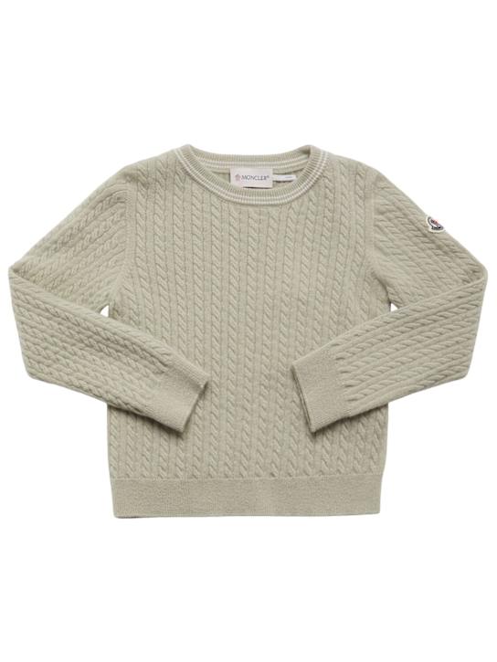 Moncler: Maglia in lana vergine - kids-girls_0 | Luisa Via Roma