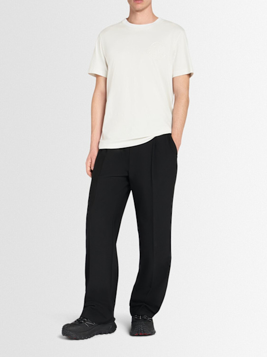 Moncler: Three-Dimensional logo cotton t-shirt - men_1 | Luisa Via Roma