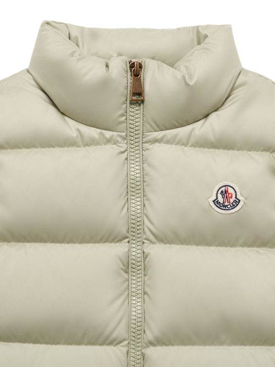 Moncler: Piumino smanicato Prudence in techno - kids-girls_1 | Luisa Via Roma