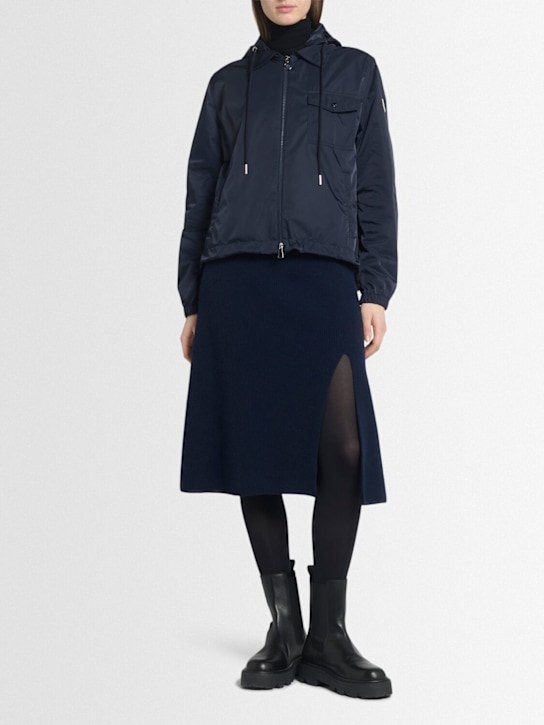 Moncler: Wool & cashmere midi skirt - women_1 | Luisa Via Roma