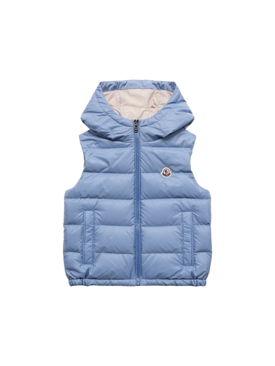 Moncler: Fudo hooded nylon down vest - kids-boys_0 | Luisa Via Roma