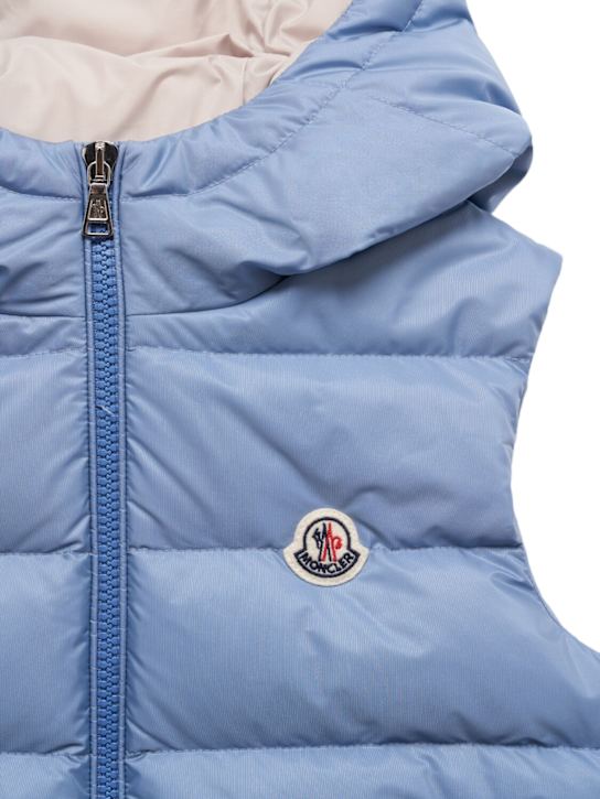 Moncler: Fudo hooded nylon down vest - kids-boys_1 | Luisa Via Roma