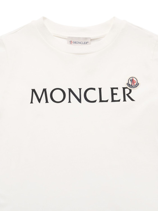 Moncler: Logo cotton t-shirt - kids-boys_1 | Luisa Via Roma