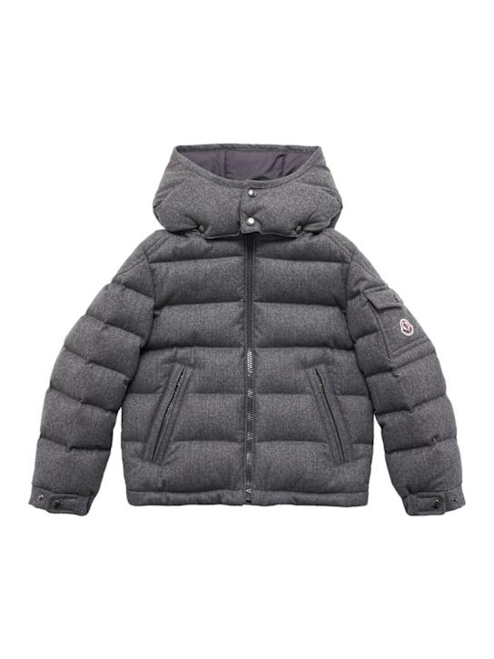 Moncler: Montgenevre virgin wool down jacket - kids-boys_0 | Luisa Via Roma