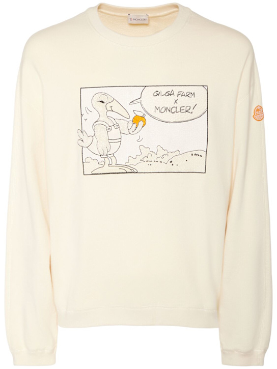 Moncler Genius: Moncler x Gilga Farm cotton sweatshirt - White Ivory - men_0 | Luisa Via Roma