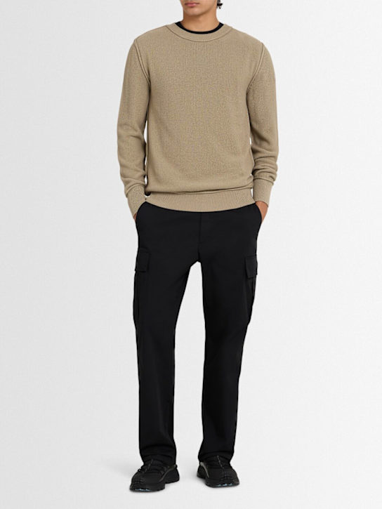 Moncler: Cotton blend gabardine cargo pants - men_1 | Luisa Via Roma