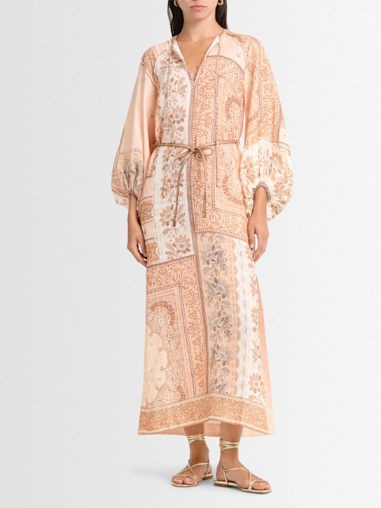 Zimmermann: Lucky linen tunic midi dress - women_1 | Luisa Via Roma