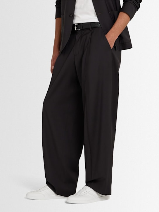 Bally: Rivy leather low top sneakers - White - men_1 | Luisa Via Roma