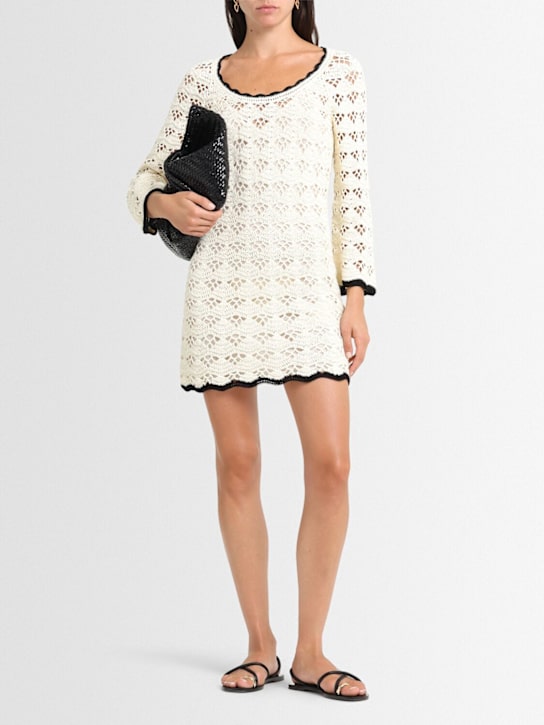 Zimmermann: Rhiannon crochet dress - Cream/Black - women_1 | Luisa Via Roma