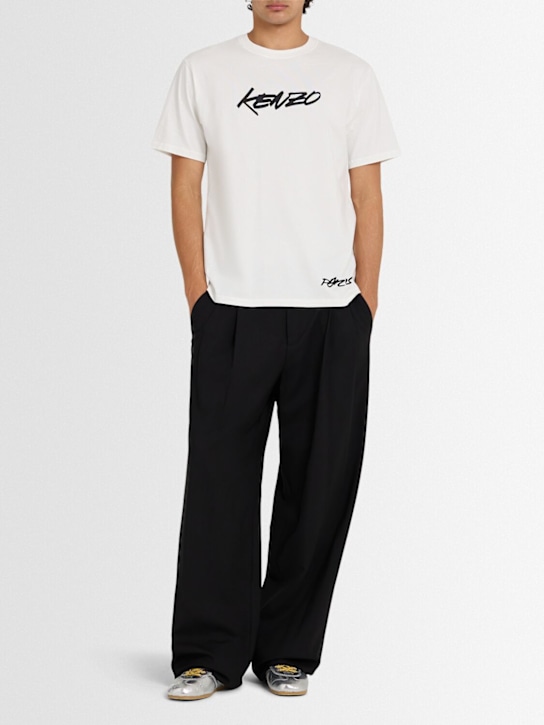 Kenzo Paris: Kenzo Futura cotton classic t-shirt - men_1 | Luisa Via Roma