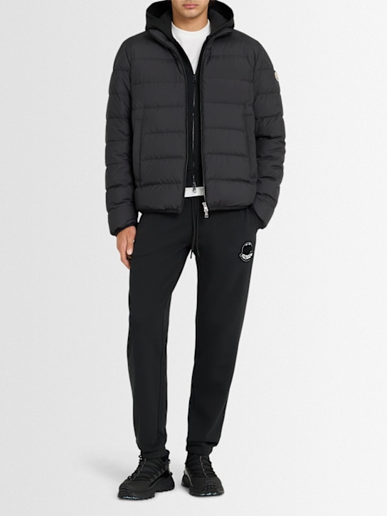 Moncler: Baudinet tech down jacket - Black - men_1 | Luisa Via Roma