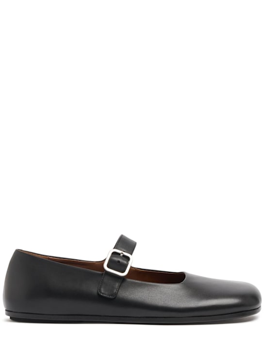 Marsell: Appiedi leather flats - Black - women_0 | Luisa Via Roma