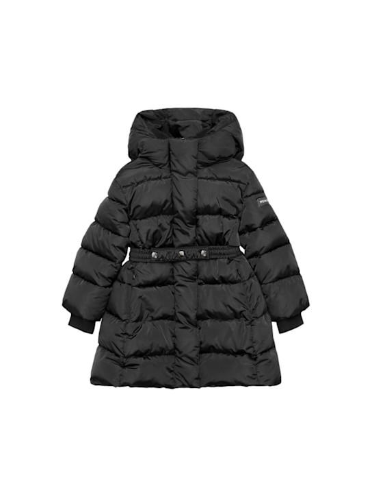 Monnalisa: Blouson en polyester à capuche & ceinture - kids-girls_0 | Luisa Via Roma