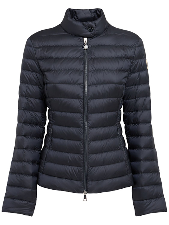 Moncler: Igelle nylon down jacket - Blue - women_0 | Luisa Via Roma