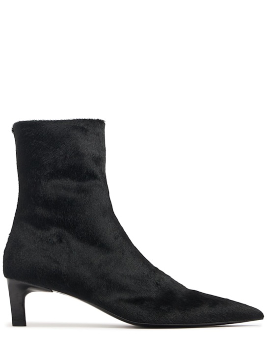 Marsell: Aculeo pony hair ankle boots - Black - women_0 | Luisa Via Roma