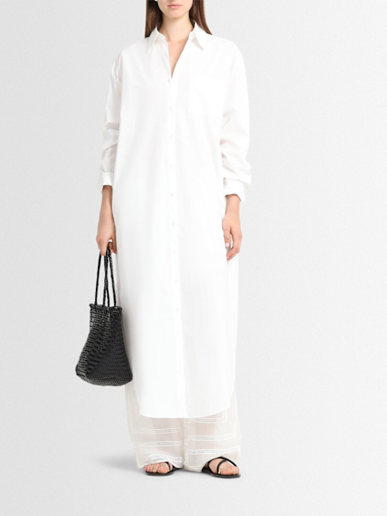 The Frankie Shop: Helena cotton poplin long dress - White - women_1 | Luisa Via Roma