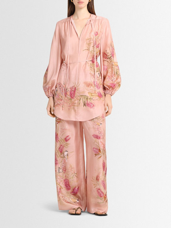 Zimmermann: Top in seta Cascadian - Rosa/Multi - women_1 | Luisa Via Roma