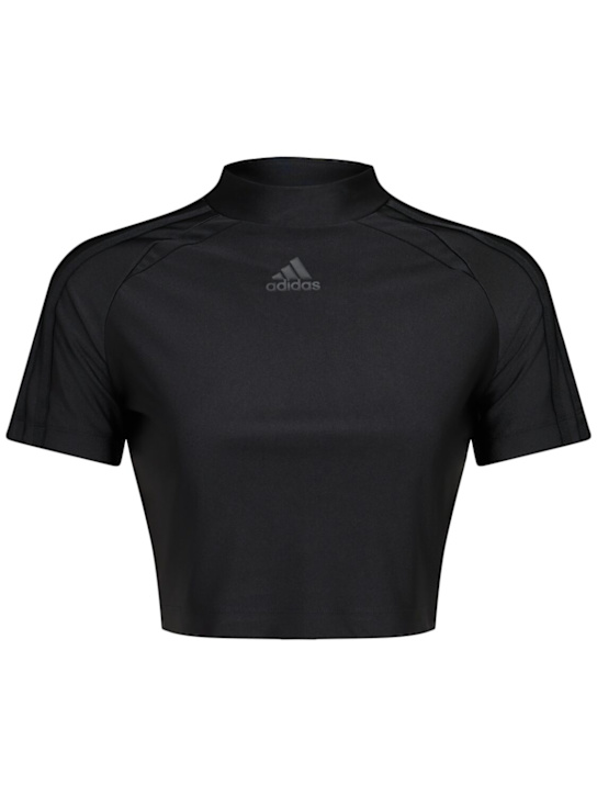 adidas Originals: Teamgeist crop top - Black - women_0 | Luisa Via Roma