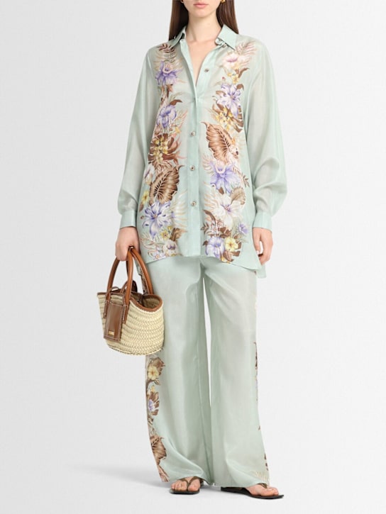 Zimmermann: Coco silk relaxed shirt - women_1 | Luisa Via Roma