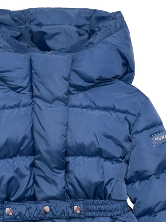 Monnalisa: Hooded poly puffer jacket w/ belt - kids-girls_1 | Luisa Via Roma