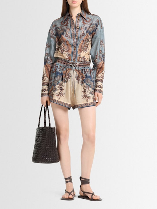Zimmermann: Ascension silk manstyle shirt - women_1 | Luisa Via Roma