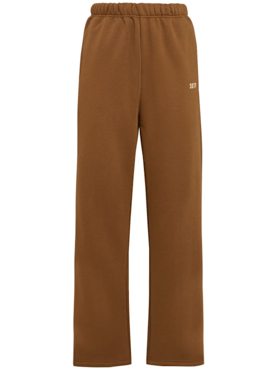 SOTF: コットン混紡スウェットパンツ - ブラウン - women_0 | Luisa Via Roma