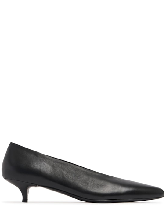 Marsell: Longiforma leather pumps - ブラック - women_0 | Luisa Via Roma