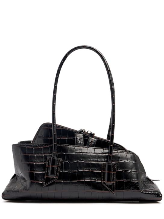 The Attico: Small La Passeggiata embossed bag - Brown - women_0 | Luisa Via Roma