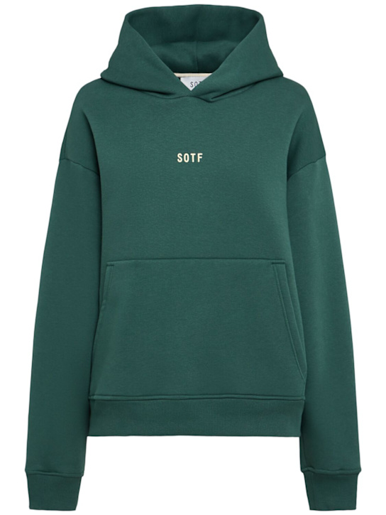 SOTF: コットンブレンドフーディー - フォレストグリーン - women_0 | Luisa Via Roma