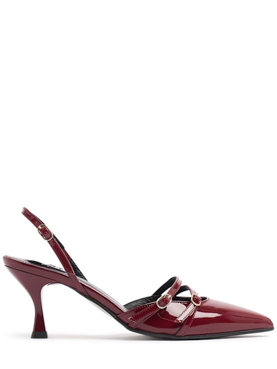 Alohas: 75mm Joelle leather pumps - Burgundy - women_0 | Luisa Via Roma