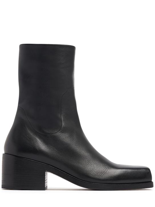 Marsell: 50mm Cassello leather ankle boots - women_0 | Luisa Via Roma