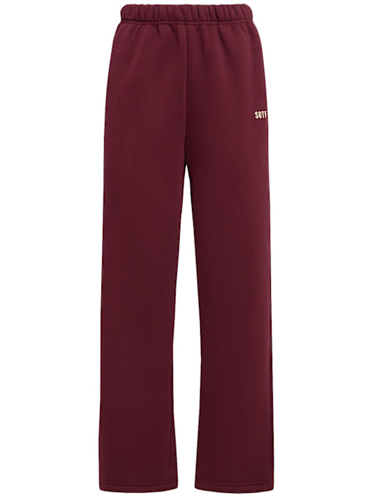 SOTF: Cotton blend sweatpants - Bordeaux - women_0 | Luisa Via Roma