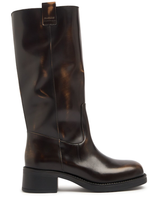 Alohas: 40mm Sajan leather boots - women_0 | Luisa Via Roma