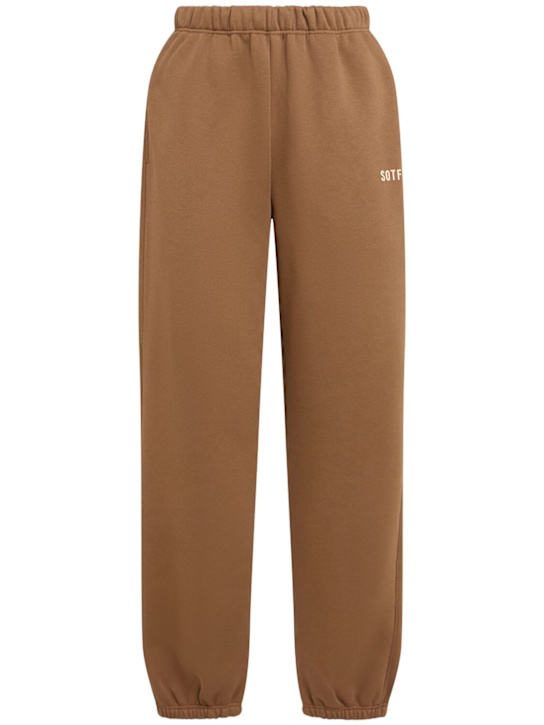 SOTF: コットンブレンド エラスティックカフ スウェットパンツ - ブラウン - women_0 | Luisa Via Roma