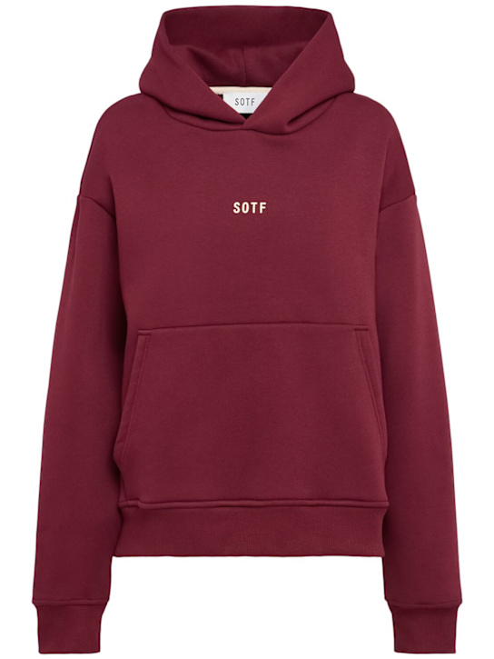 SOTF: Cotton blend hoodie - Bordeaux - women_0 | Luisa Via Roma